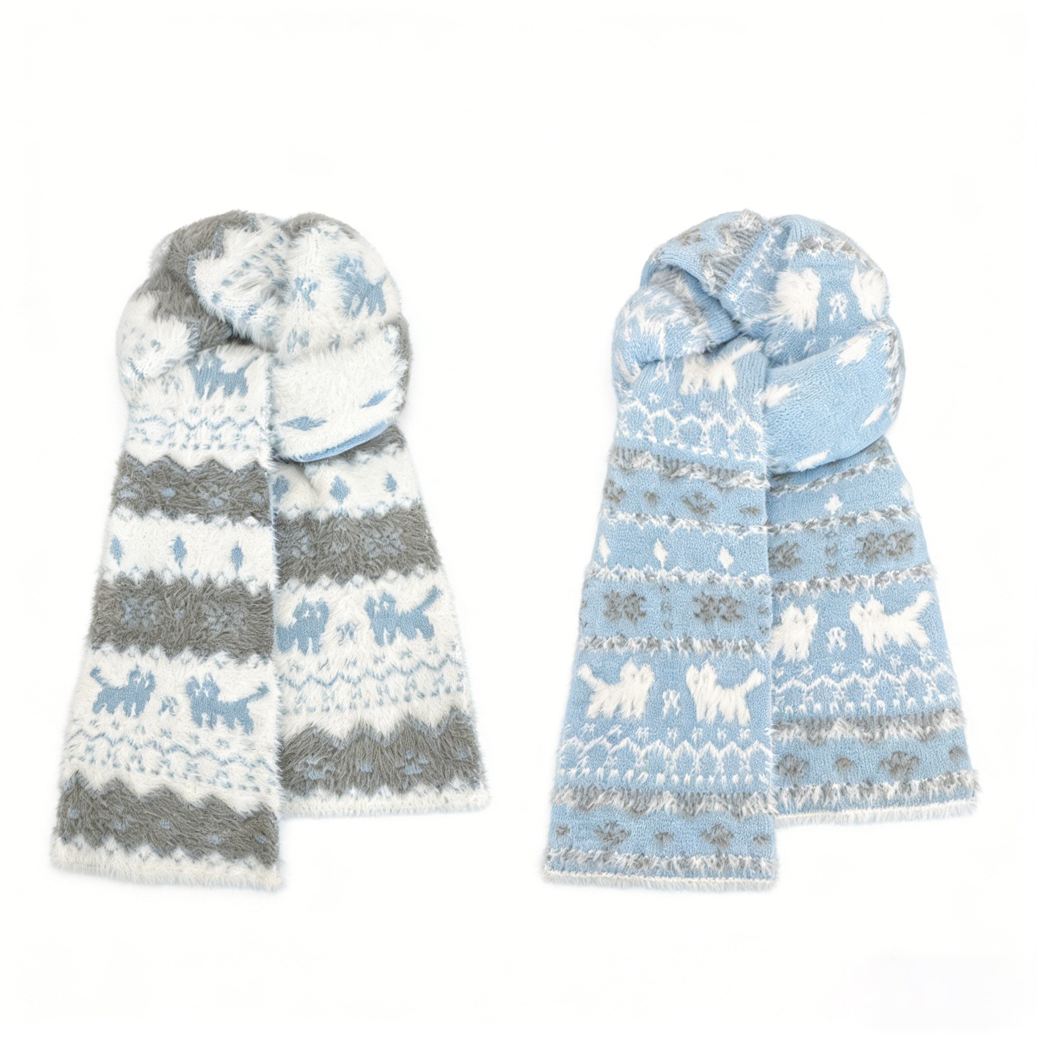 2026신상 라크고 니트 고양이 목도리 양면 머플러 학생용 러블리 스타일 14,900원