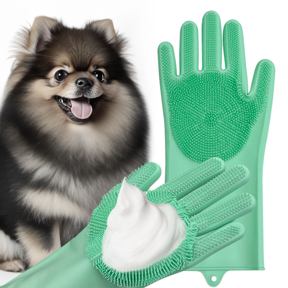 닥터블랭크 강아지 소프트 실리콘 목욕 브러쉬 장갑 양손착용 세트, 그린, 1세트 7,900원