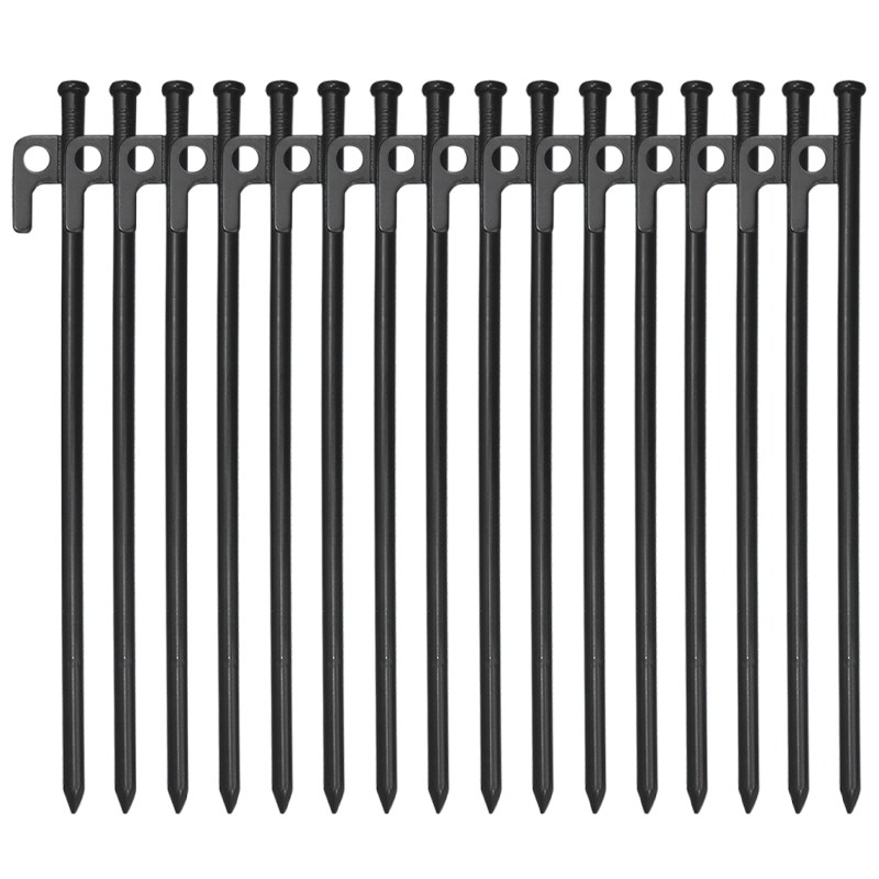 MOON LENCE 단조팩 고강도 타프팩 텐트 못 타프 못 캠핑 용품 캠핑 타프 텐트 부품 세 가지 길이 옵션 고강도강 경토 모래흙 풀밭 전지형적용 자체 수납 가방, 16개 21,200원