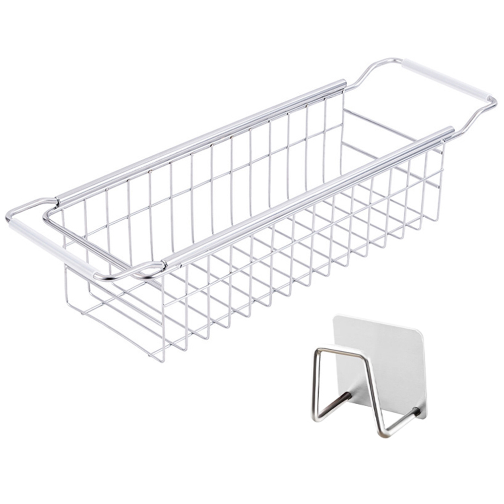투데이리빙 2종 세트 올스텐 미니 싱크대 식기 건조대 + 수세미 거치대 스텐 길이조절 확장형 물빠짐 슬림 바구니 정리대 그릇 접시 설거지 건조 보관 선반 트레이 받침대 16,800원