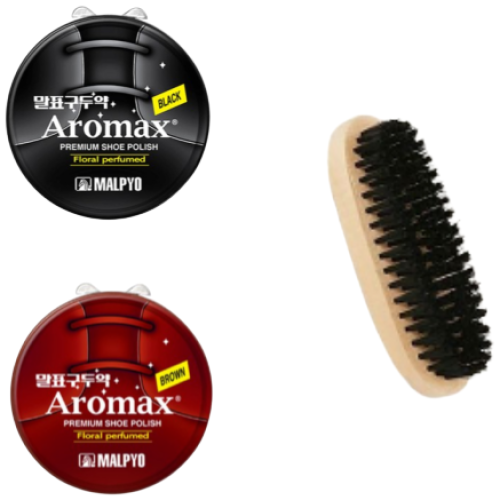 말표구두약 블랙(1개)+브라운(1개)+구둣솔(1개) 세트, 블랙+브라운+구둣솔 세트, 1세트 12,900원