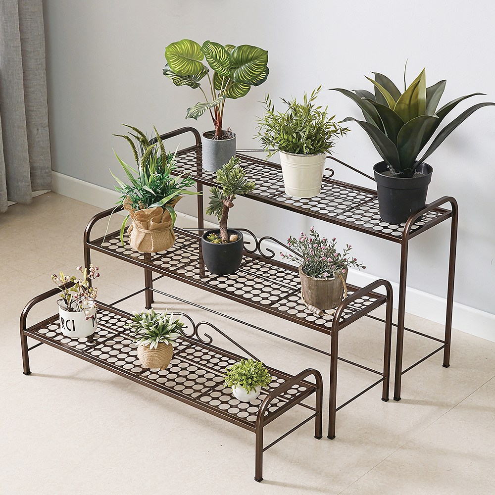 Simpony 철재 화분대 화분받침대 진열대 정리대 거치대 다육이선반 화분랙 31,000원