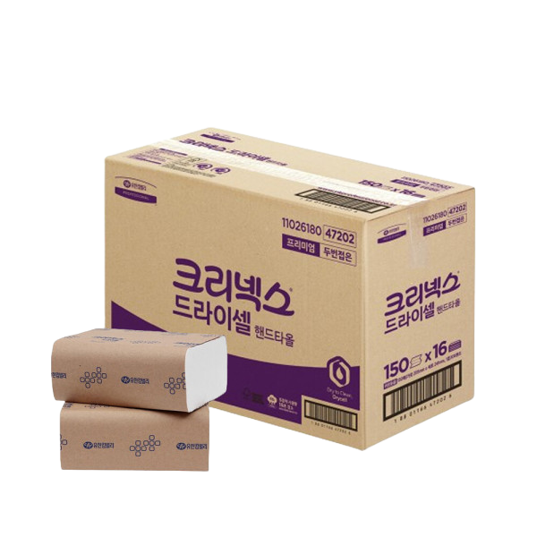 유한킴벌리 드라이셀 프리미엄 핸드타올 2400매 도톰한 대용량 화장실 핸드 티슈 종이 페이퍼 타올 47202 39,000원