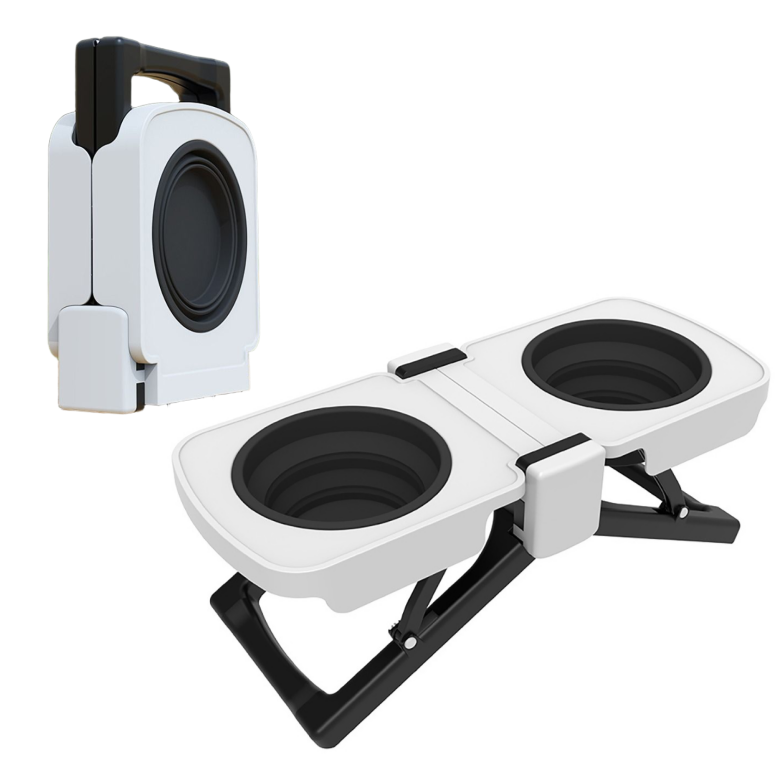 리엔떼 중형견 대형견 프리미엄 휴대용 접이식 식기 밥그릇 물그릇, 1개, 블랙+화이트 69,900원