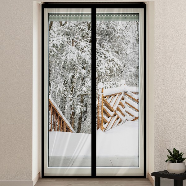 셀프시공 투명 현관바람막이 현관방풍커튼 지퍼방풍비닐 고정자석 우풍 외풍차단 소 검정, 1개 15,900원