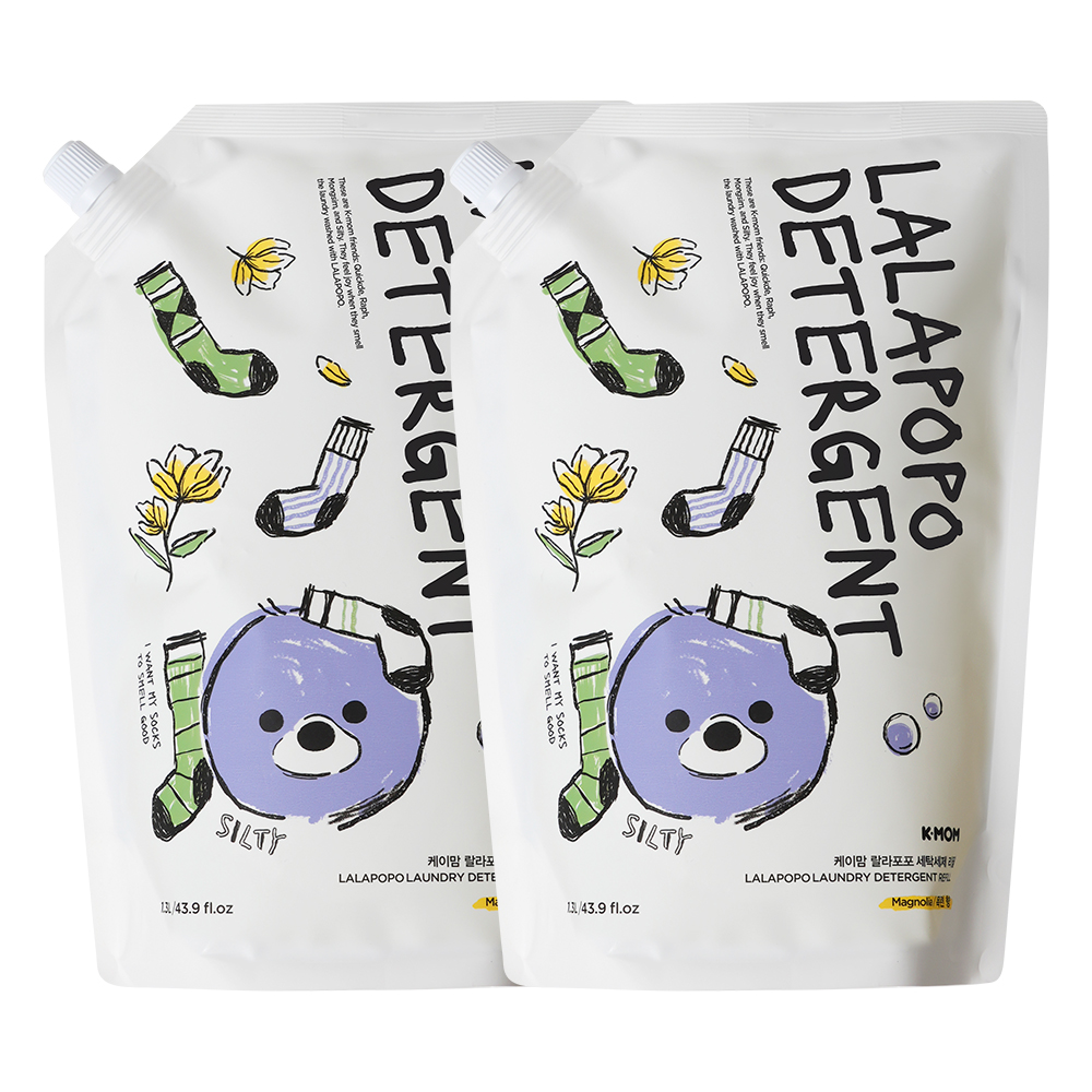 케이맘 랄라포포 유아용 세탁세제 목련향 리필, 2개, 1.3L 11,800원
