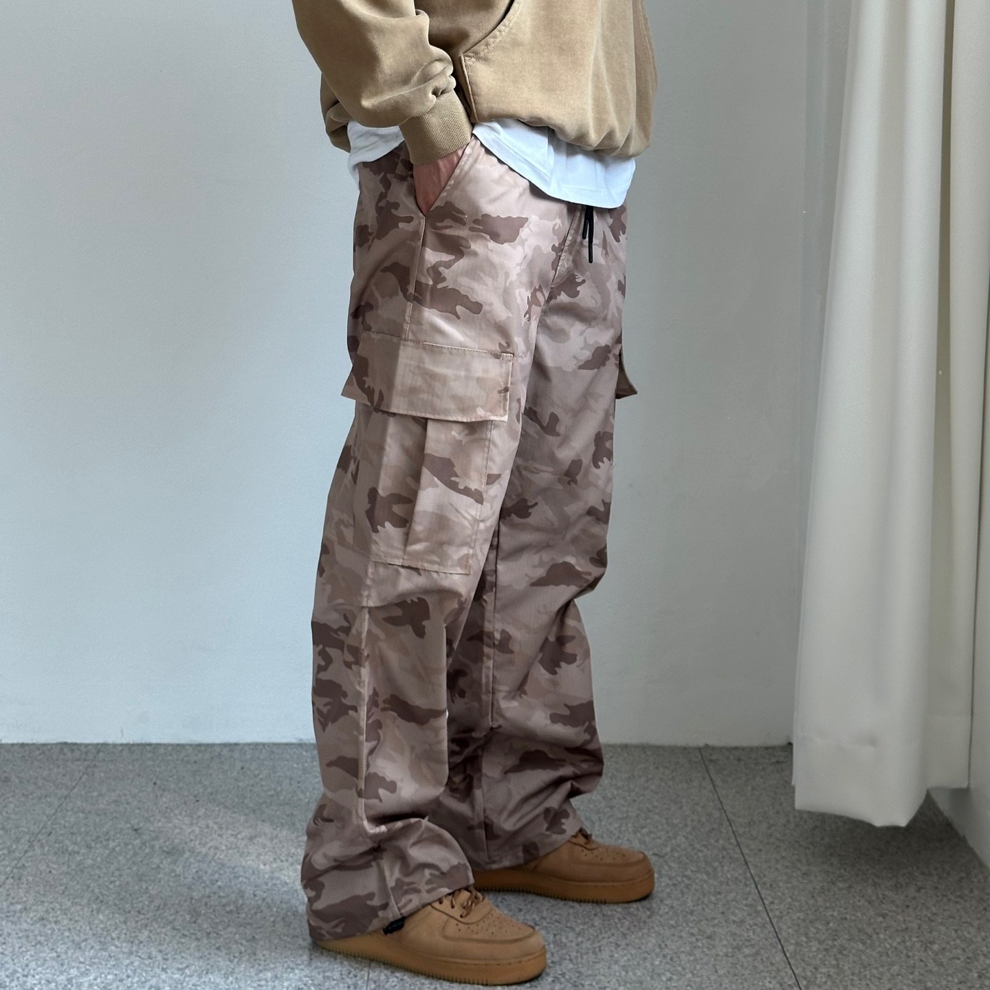 르위 카모 카고 밀리터리 포켓 와이드 팬츠 19,900원