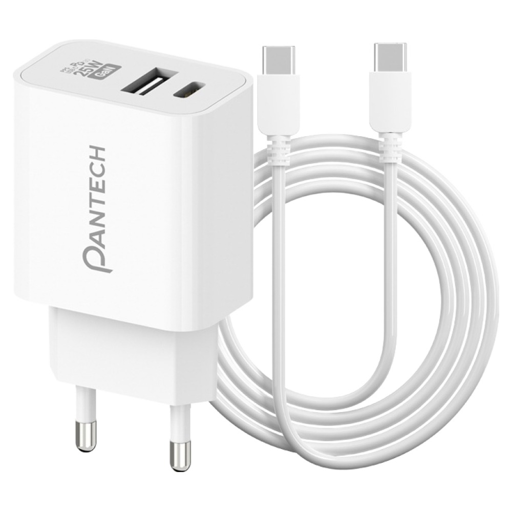 팬택 25W 2포트 초고속충전기 + 45W CtoC 케이블 2m 세트 7,400원