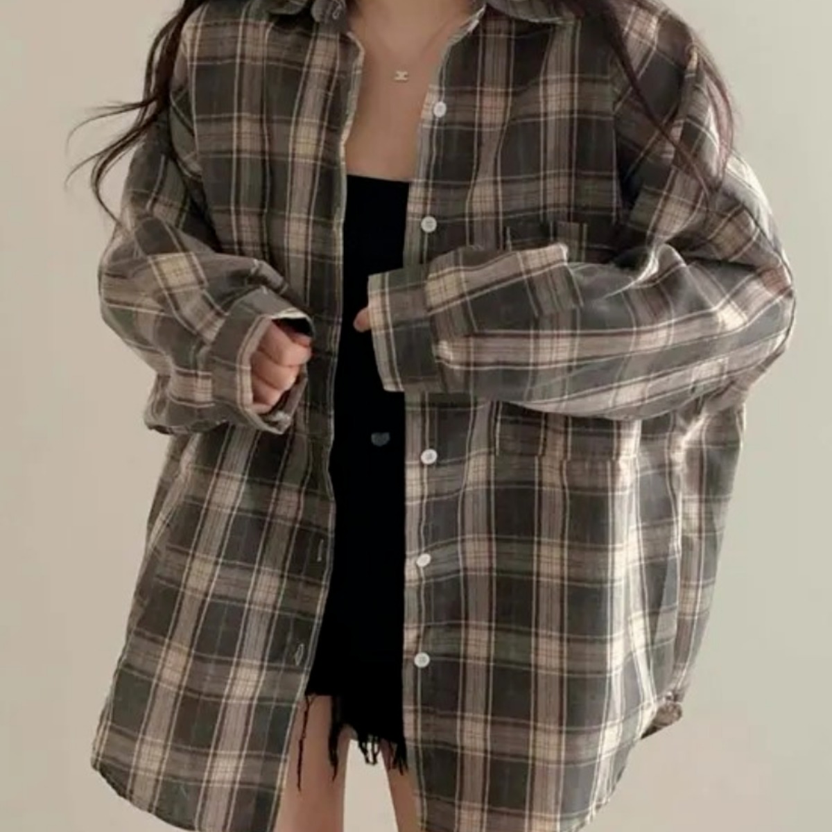 [리노브엠]솔리드남방 오버핏 체크남방 빅사이즈 박스핏 쿠앤크셔츠 15,900원