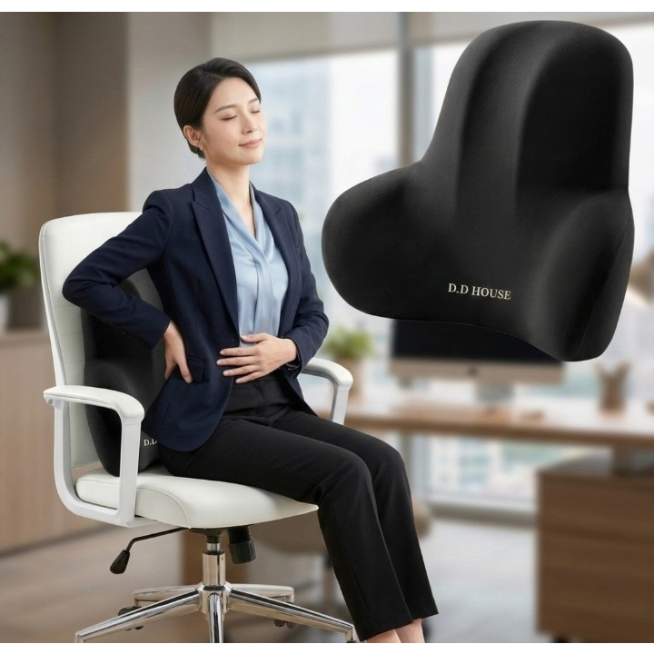 디디하우스 허리쿠션 의자허리쿠션 의자 등받이 쿠션 사무실 차량용 메모리폼 쿠션 9,900원