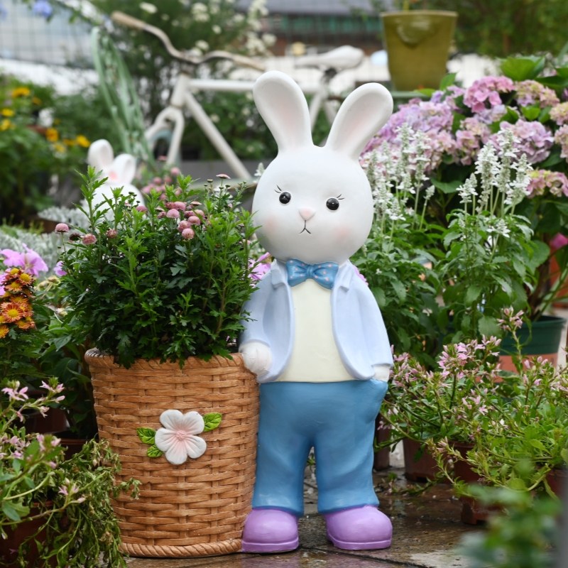 정원 꾸미기 인테리어 소품 - 동그란귀 토끼가족, [파란색] 토끼 아빠 77,800원