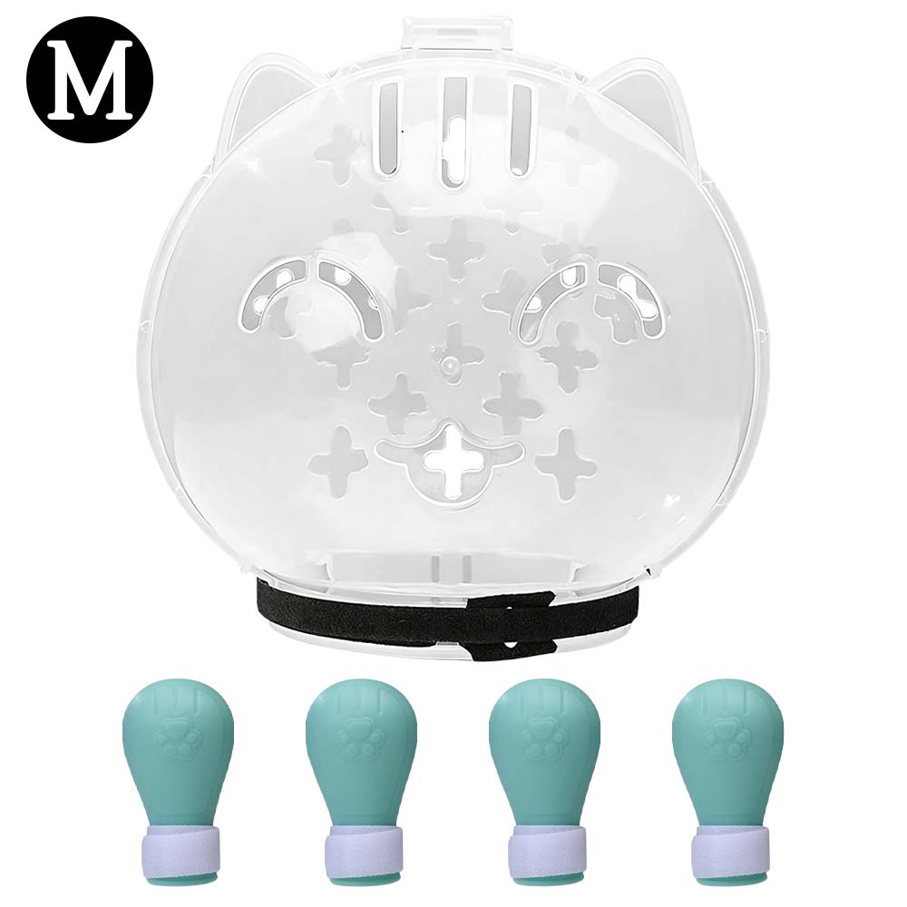 루베이 내구성 고양이 보호캡 세트 시야를 가리지 않기 길이 조절 스트랩 목욕/간호/외출/애완동물 병원 11,900원