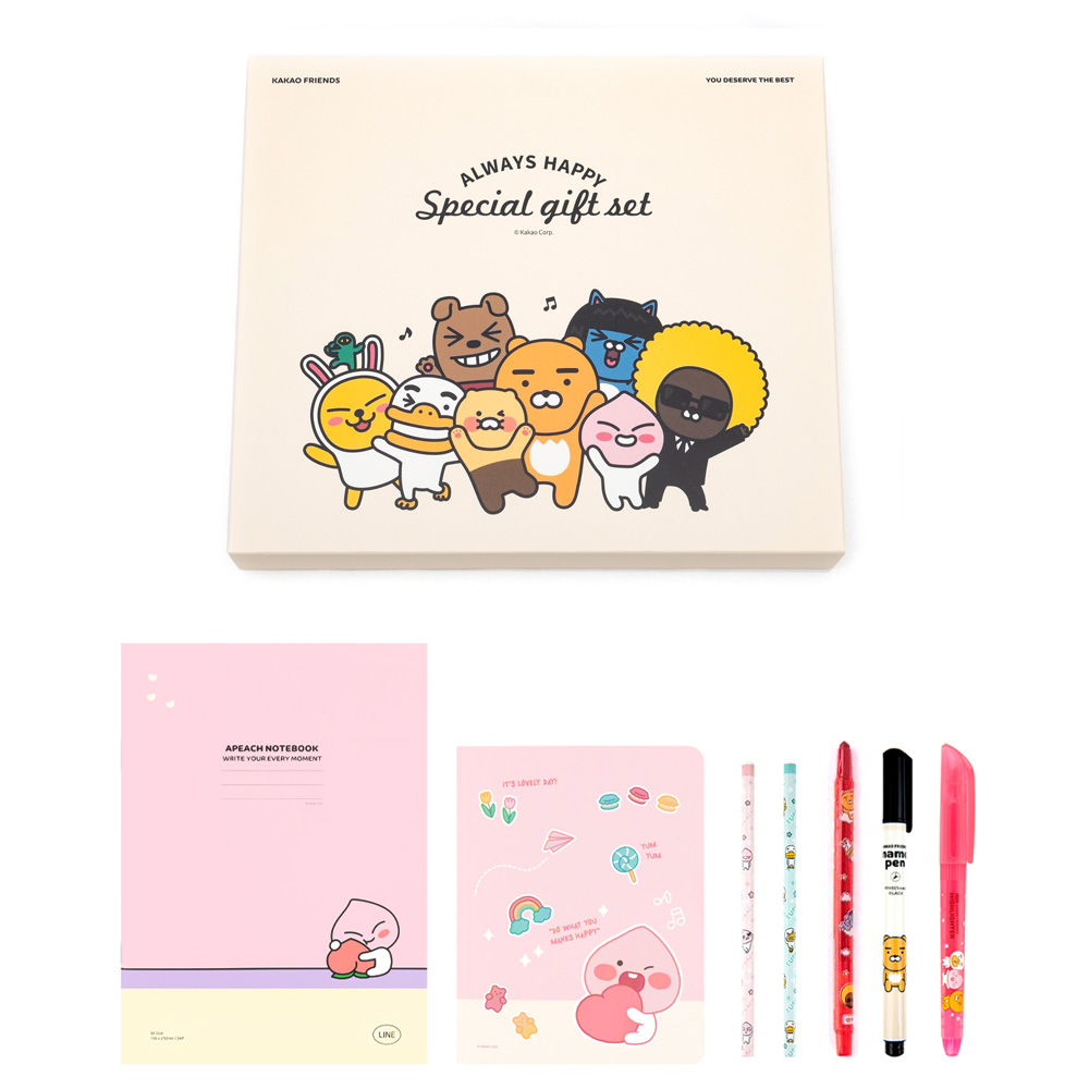 [카카오프렌즈 마음 문구세트] 초등학생 단체선물 학용품 웰컴키트 어린이집선물 유치원구디백 문구류 학용품세트 어린이날구디백 카카오문구세트 문구팬시 초등학생학용품 유치원생일답례품 6,200원