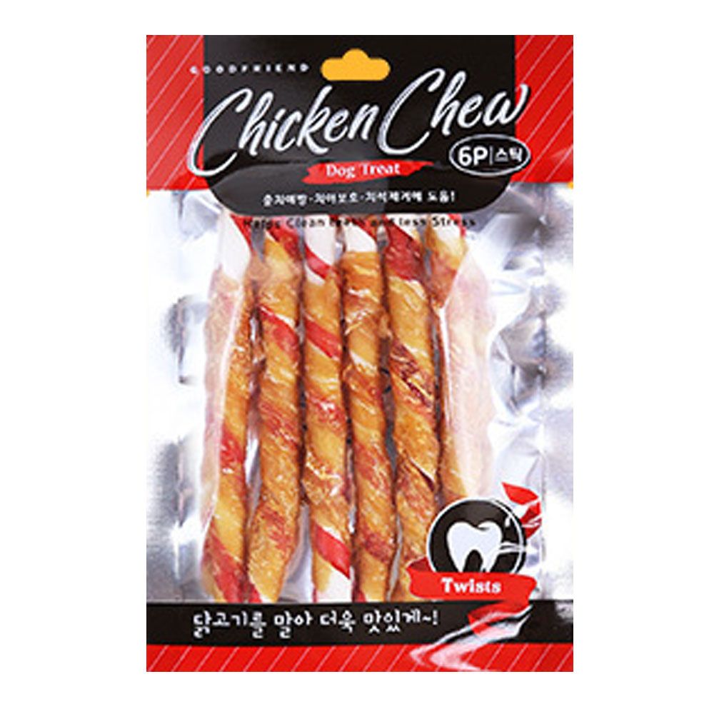 치킨츄 굿프랜드 스틱 충치예방 6PX10개 강아지간식 치아보호 치석제거, 치킨츄스틱 6p, 10개 16,800원