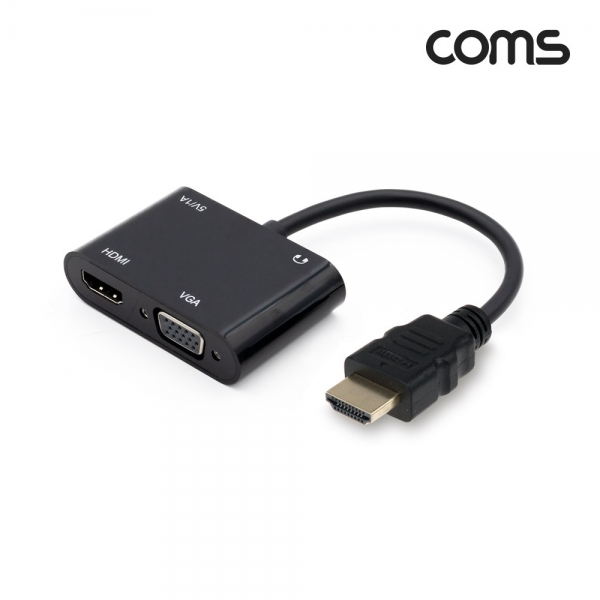 Coms FW241 Coms HDMI컨버터/HDMItoHDMI/VGA/화면복제(미러링)/동시출력/오디오지원,1080PFHDRGBD-SUB 16,580원