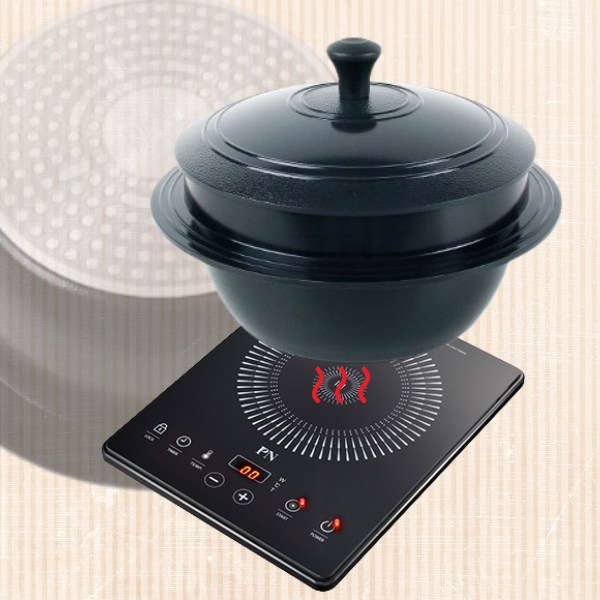 키친플라워 통주물 한상 가마솥 인덕션 냄비 18cm 42,000원