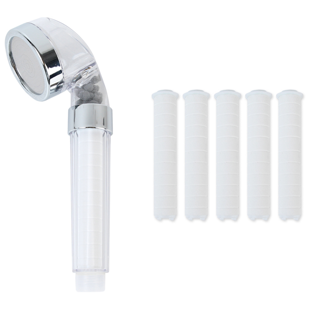 홈다움 폭풍수압 3단계 안심필터 샤워기 헤드 슬림형 + 필터 5p 세트 13,400원