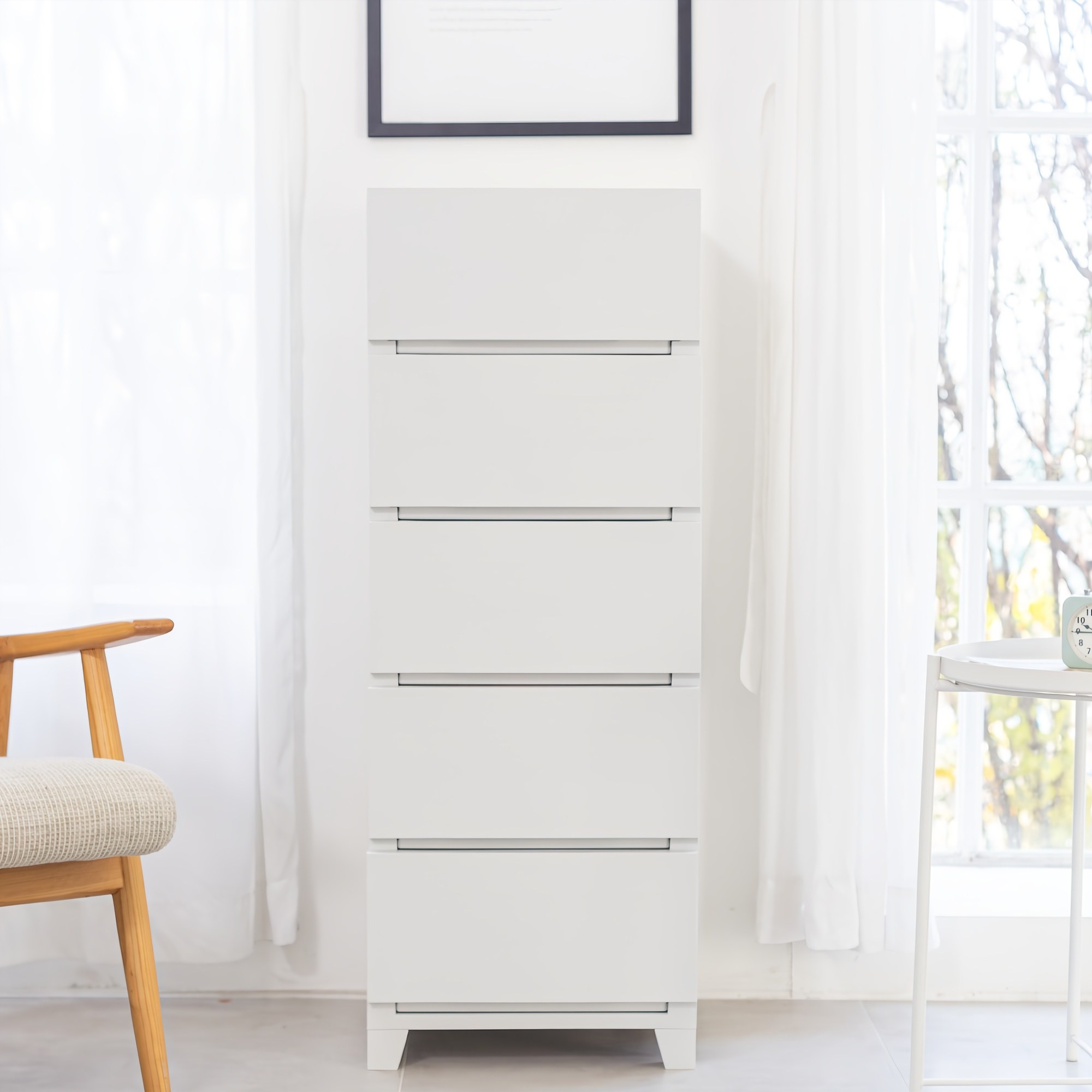 더채움 캔버스 플라스틱 서랍장, 화이트, 5단 52,690원