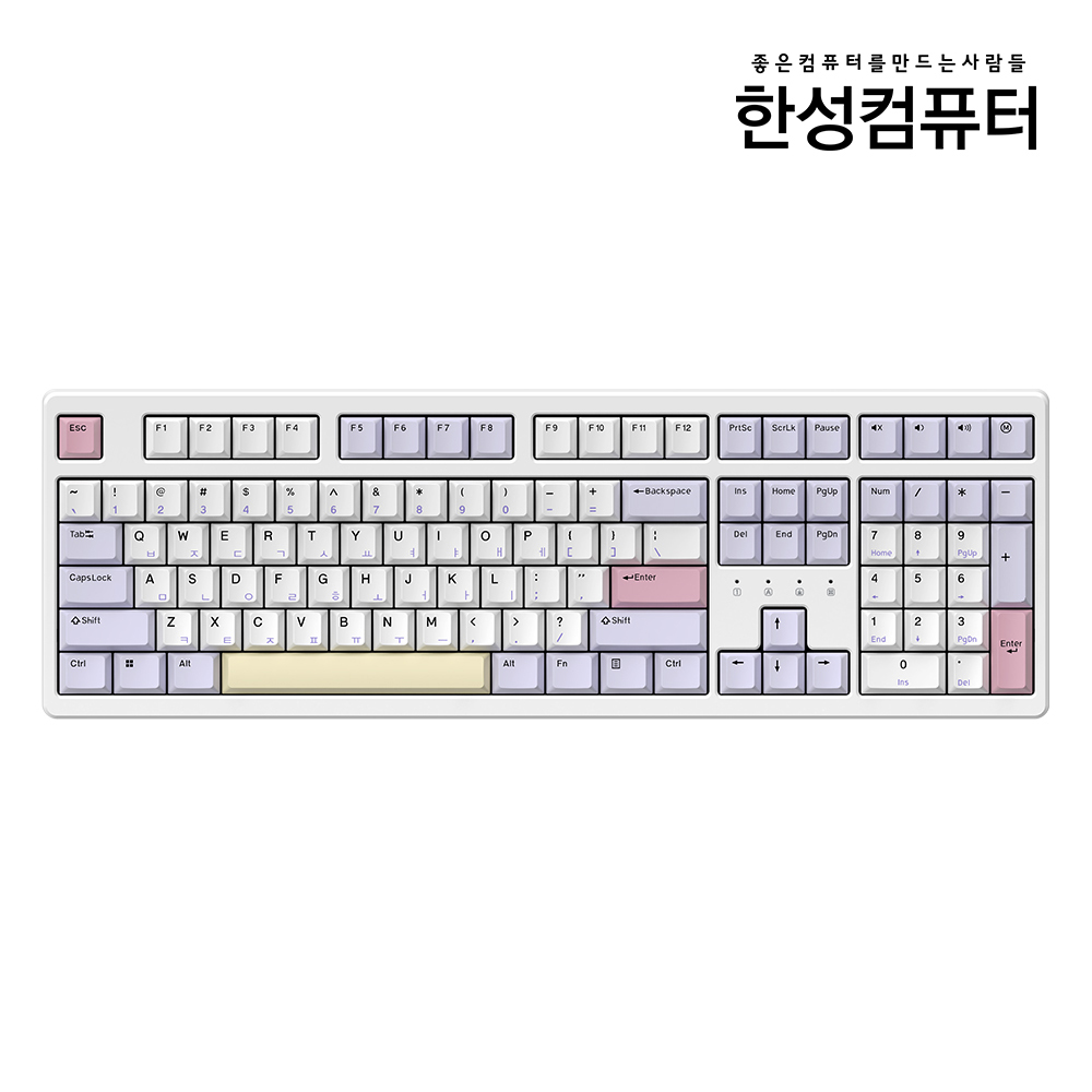 한성컴퓨터 염료승화 유무선겸용 키보드 CREAM CHEESE 45g 99,000원