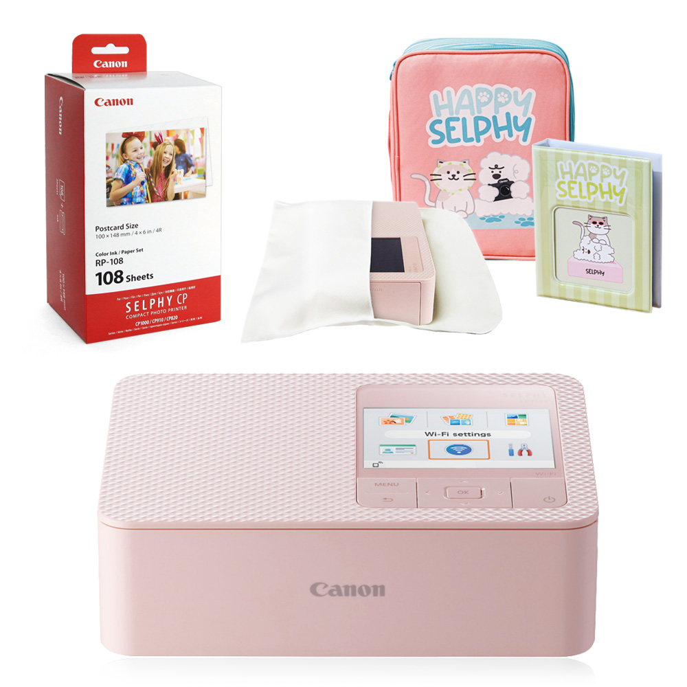캐논 포토프린터 셀피 CP1500 + 인화지 108매(잉크포함) + 가젠파우치(포켓형) + 봄패키지 238,500원