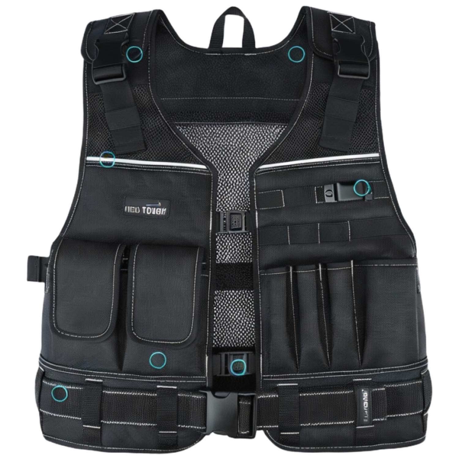 파우치와 벨트가있는 남성용 도구 조끼,전기 기사,건설을위한 반사 스트립이있는 조정 가능한 멀티 포켓 안전 도구 조끼, 1개, tv02-blk 27,800원