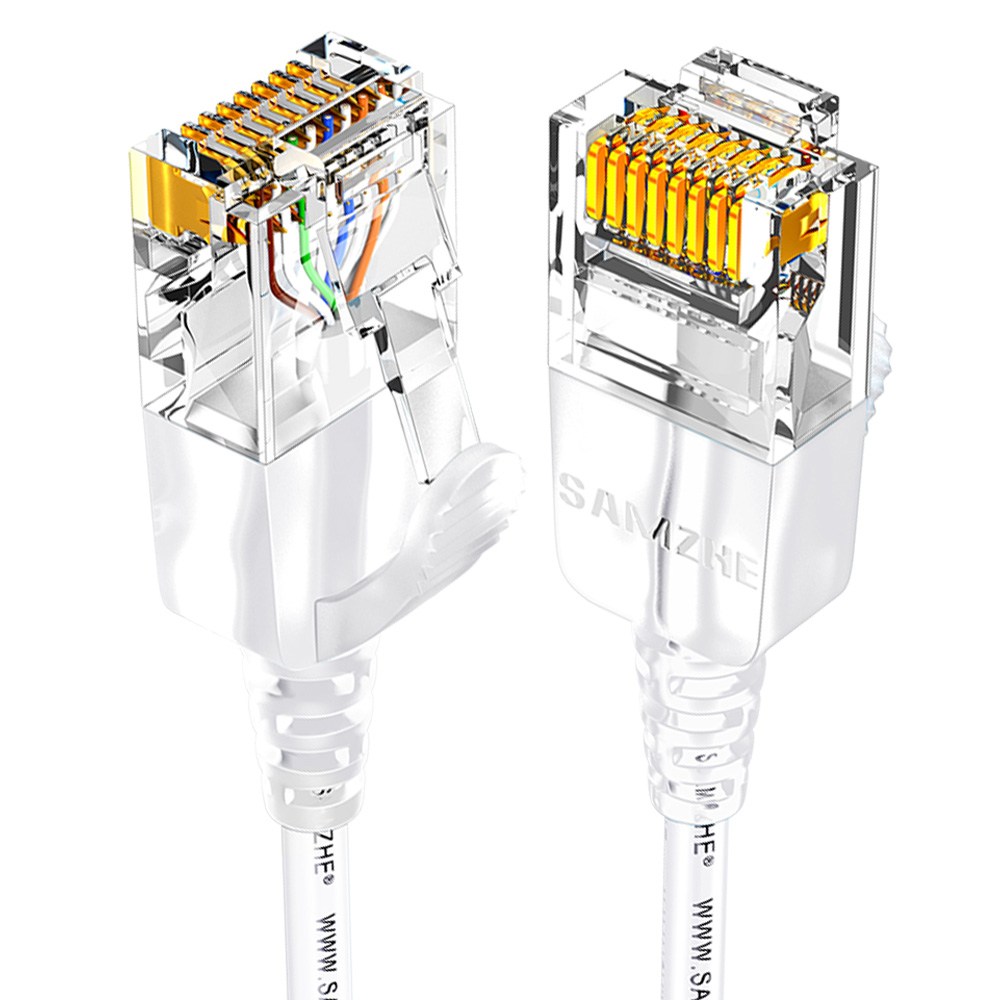 SAMZHE 울트라슬림 CAT6A 초고속 기가 랜선, 화이트, 1개, 20m 24,900원