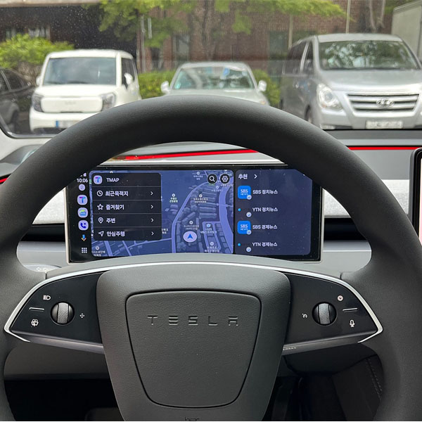 폰차로2S 테슬라 주니퍼전용 듀얼 거치대 패키지 상품  안드로이드 오토 올인원 카플레이 모니터 내비게이션 초고속무선 매립느낌 간편설치 169,000원
