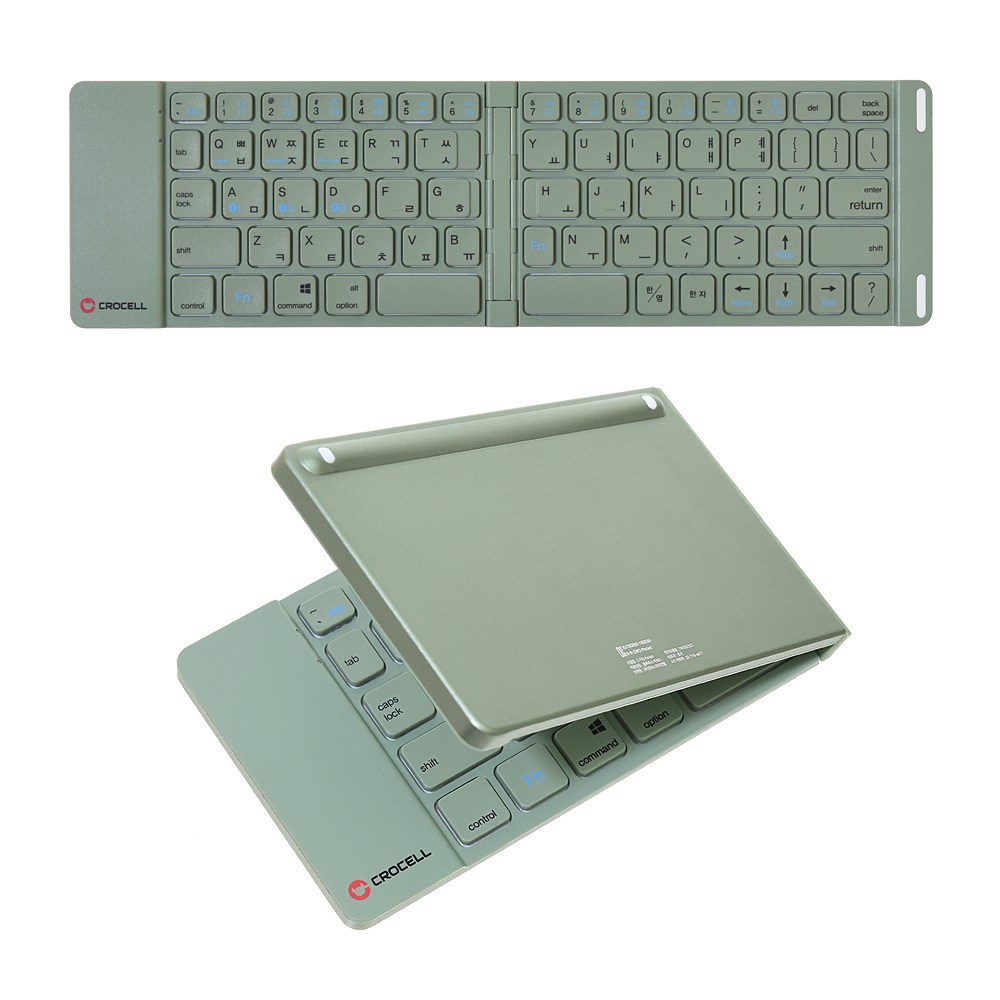 크로셀 접이식 블루투스 키보드 휴대용 무선 초슬림 멀티 페어링 자동 미디어키 5.1 폴딩형 메탈 프레임 태블릿 스마트폰 아이패드 150g 47,800원