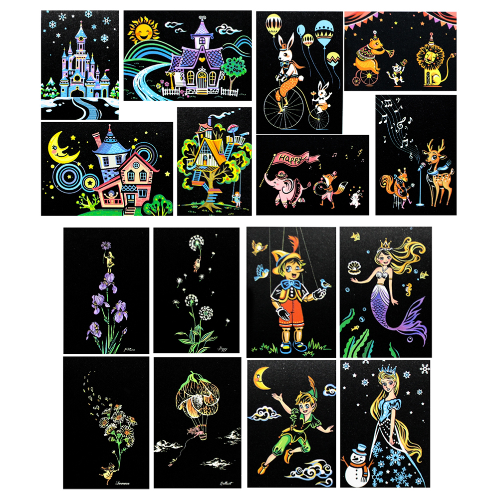 빅드림 디자인 컬러 스크래치 카드 16종 DIY 컬러링북 A5 + 도구키트 세트 17,200원