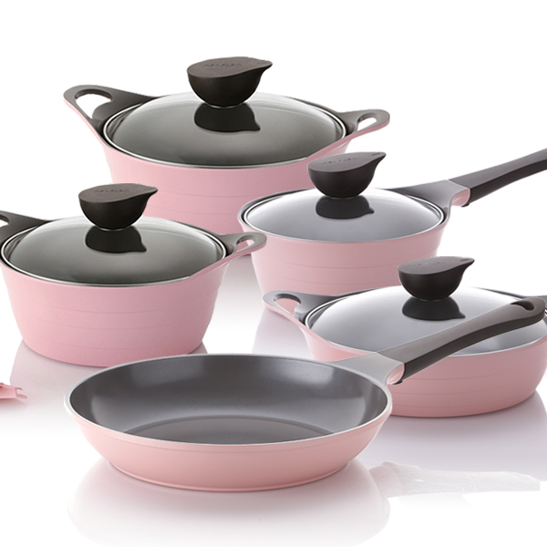 네오플램 일라 IH 인덕션 냄비 후라이팬세트 5종 핑크 178,000원