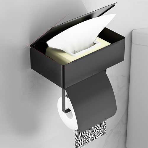 무타공마켓 수납형 스텐레스 휴지걸이 무타공 접착식 고급형, 블랙, 1개 20,400원