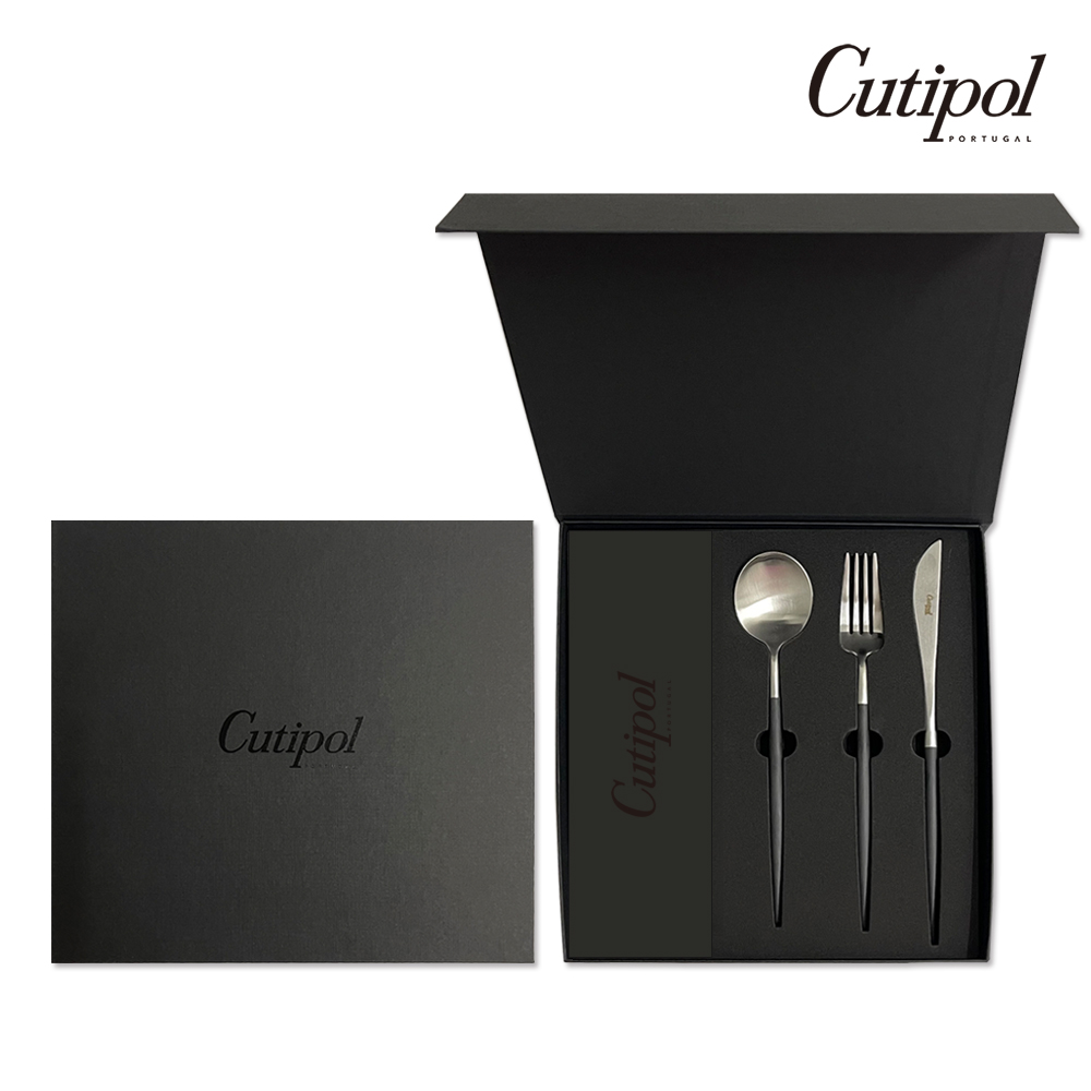 [큐티폴] 고아 블랙실버 디너세트 3p 블랙라벨 선물박스(디너스푼,디너포크,디너나이프), 1개 57,900원