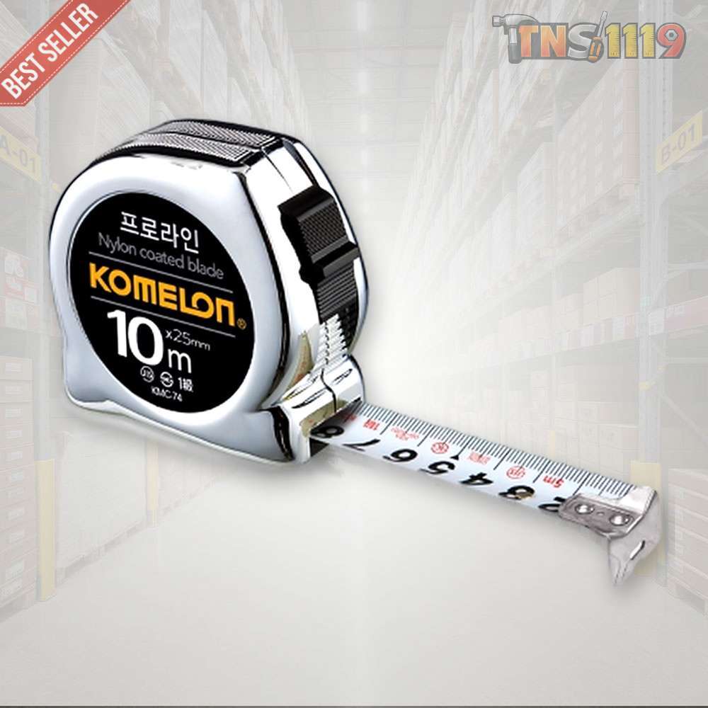 티엔에스 코메론 줄자 프로라인크롬 KMC-74 10m 건축측정용 5개입 갑단위 168,700원
