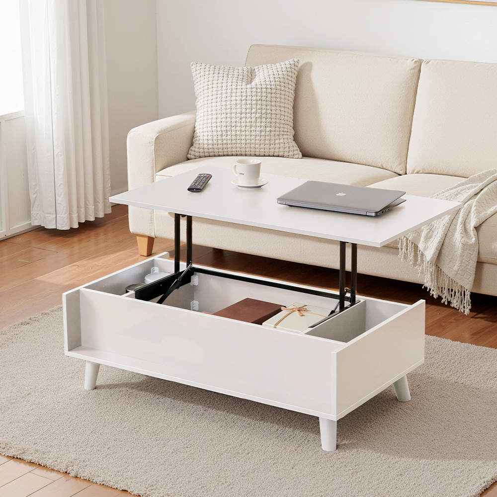 퍼니하우스 서울소호 리프티 리프트업 거실 소파 노트북 테이블 1000 방문설치, 화이트 100,000원