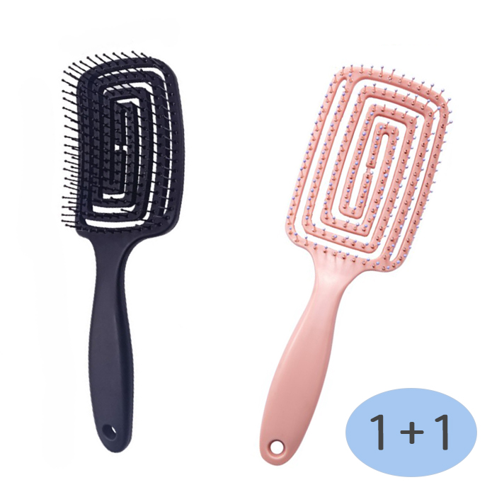 퍼스트 헤어 볼륨 머리빗 드라이빗 엉킴방지 두피마사지 핑크+블랙 2p 4,500원