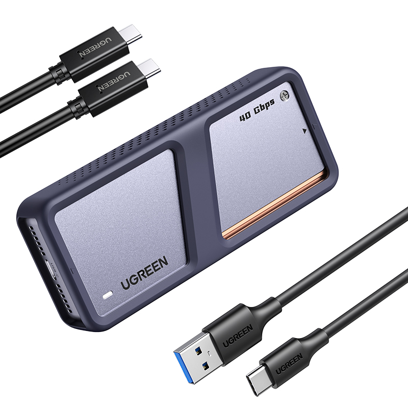 UGREEN 유그린 40Gbps M.2 NVMe SSD 외장케이스 쿨링 팬 포함 MacBook M1 M2 Pro/Max 호환 USB4/3.2/3.1/3.0/2.0 호환, 1개, CM642 112,000원