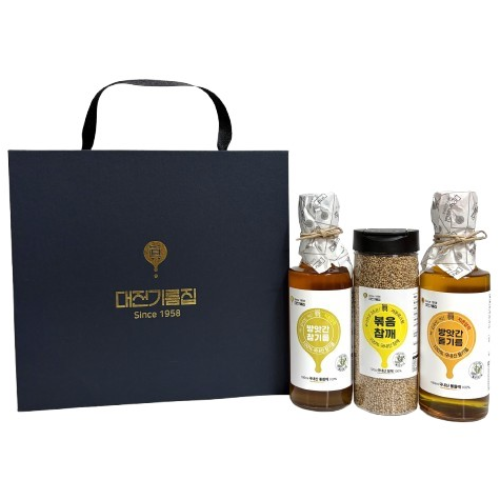 대전기름집 참기름 들기름 프리미엄 선물세트 정성1호, 1세트, 180ml 62,900원