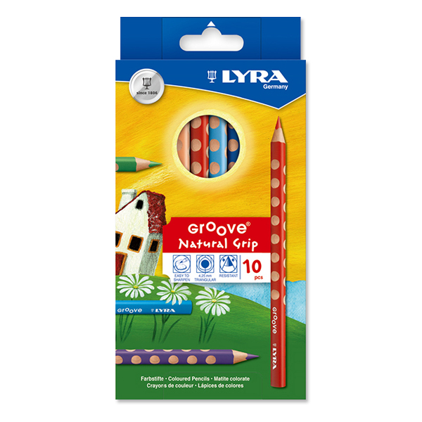 아트박스/한가람문구 LYRA - 리라 그루브 점보색연필(10색), 10색, 1개 27,500원