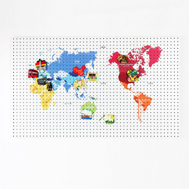 타공판닷컴 인테리어 원형 타공판 액자 100x60cm, 1개, 세계지도02 64,500원