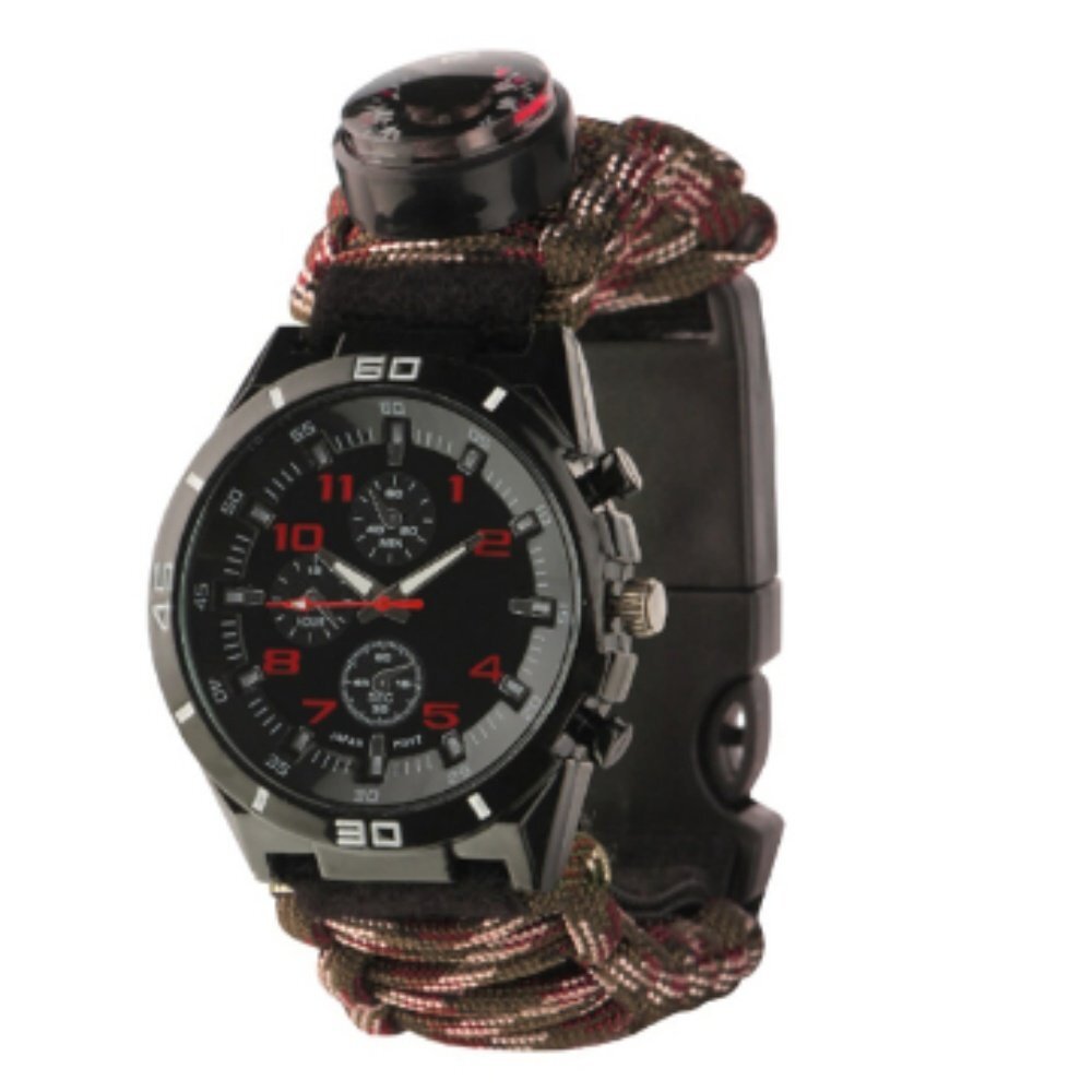 서바이벌 생존 팔찌 시계 캠핑용 멀티툴 나침반 호루라기 13,500원