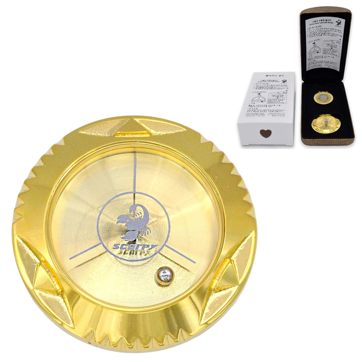 스콜피 골프 수평계 볼마커 수평볼마커 볼마크(기성품), 클립 포함 41,000원