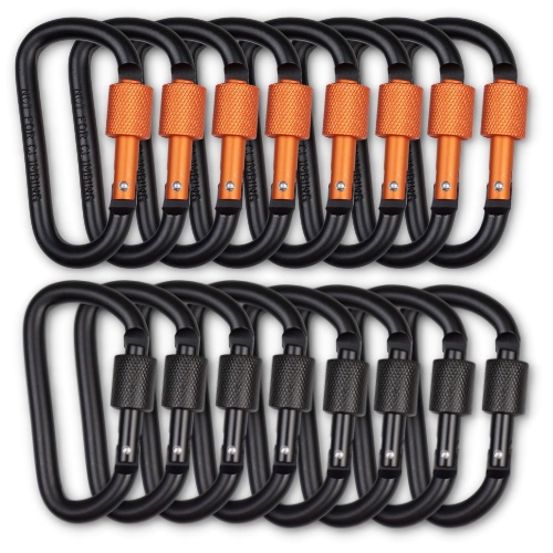 캠루이스 캠핑 등산 알루미늄 합금 컬러 카라비너 16p, 블랙 17,570원