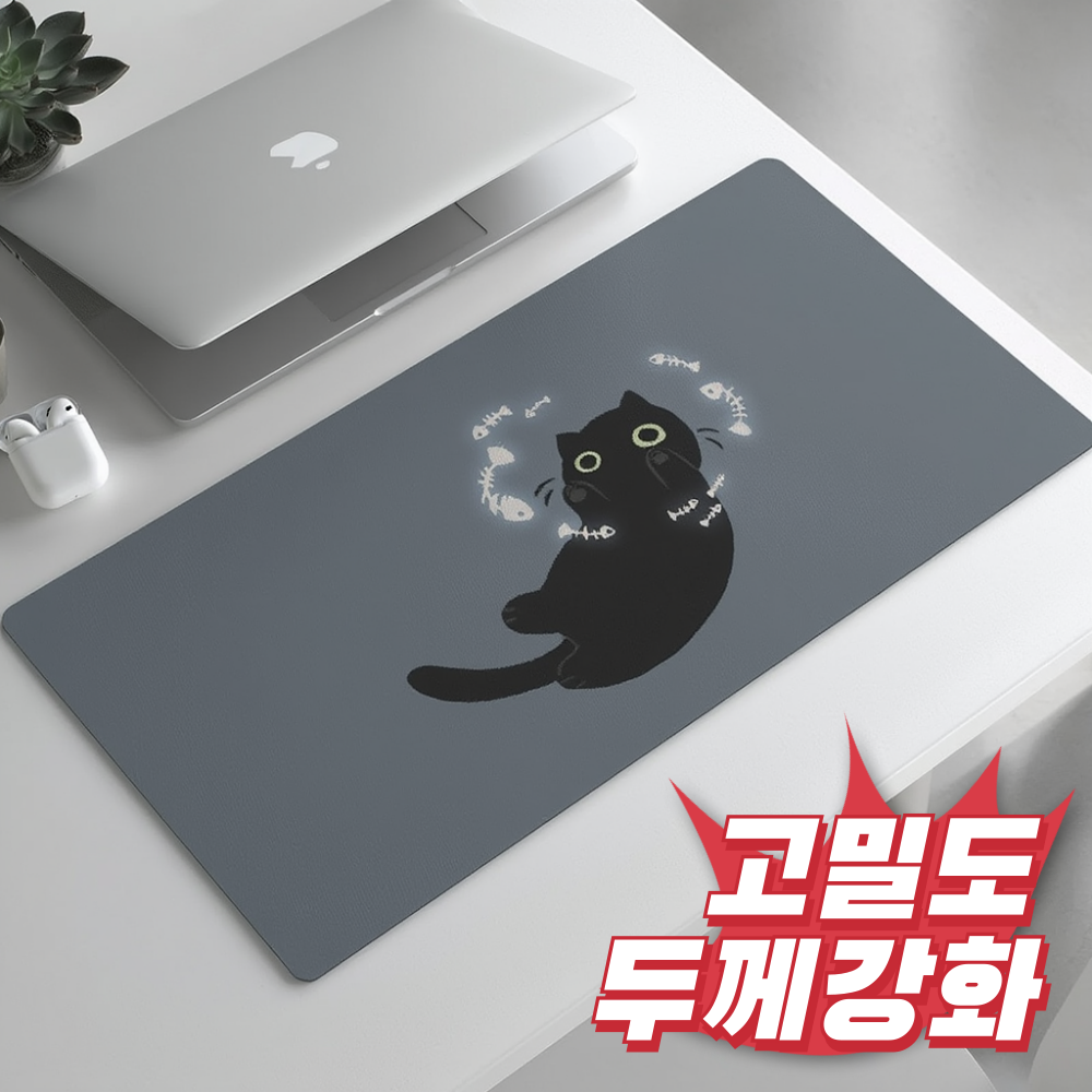 강플로 두께강화 블랙캣 게이밍 장패드, 1개, 그레이 15,200원