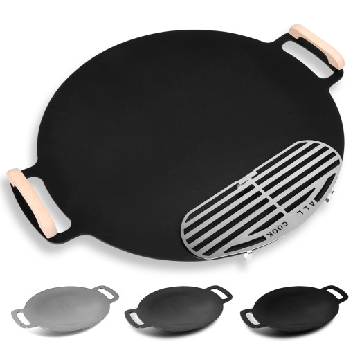 올쿡 11종 캠핑 솥뚜껑 플레이트 그리들 미니 중형 대형(코팅, 아이언, 스텐 무쇠 주철) 69,000원