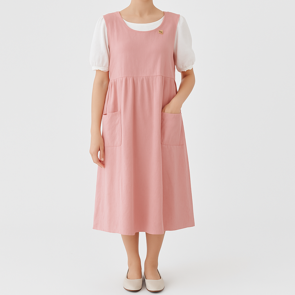 궁중앞치마 빅사이즈 옆트임 끈조절 어린이집 꽃집 카페 원피스 앞치마, 1개 27,000원