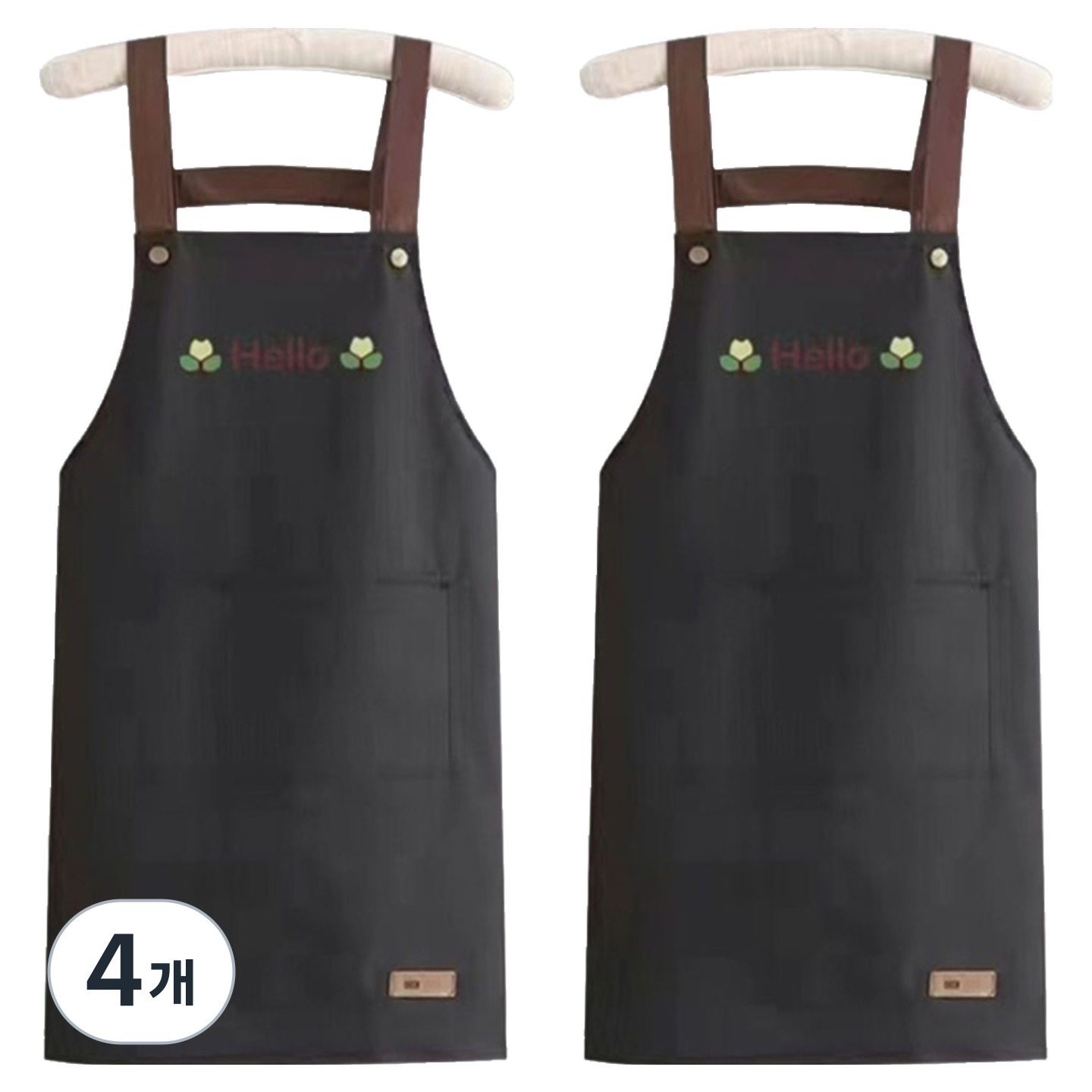 다퍼남 프리미엄 우레탄 방수 앞치마, 블랙, 4개 10,360원