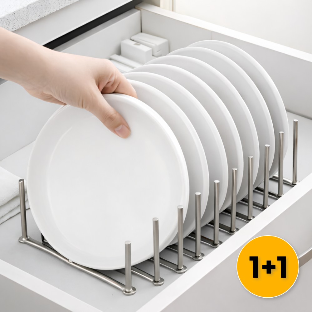 [자바라확장] 로미크 그릇 정리대 접시 거치대 길이조절 14,500원