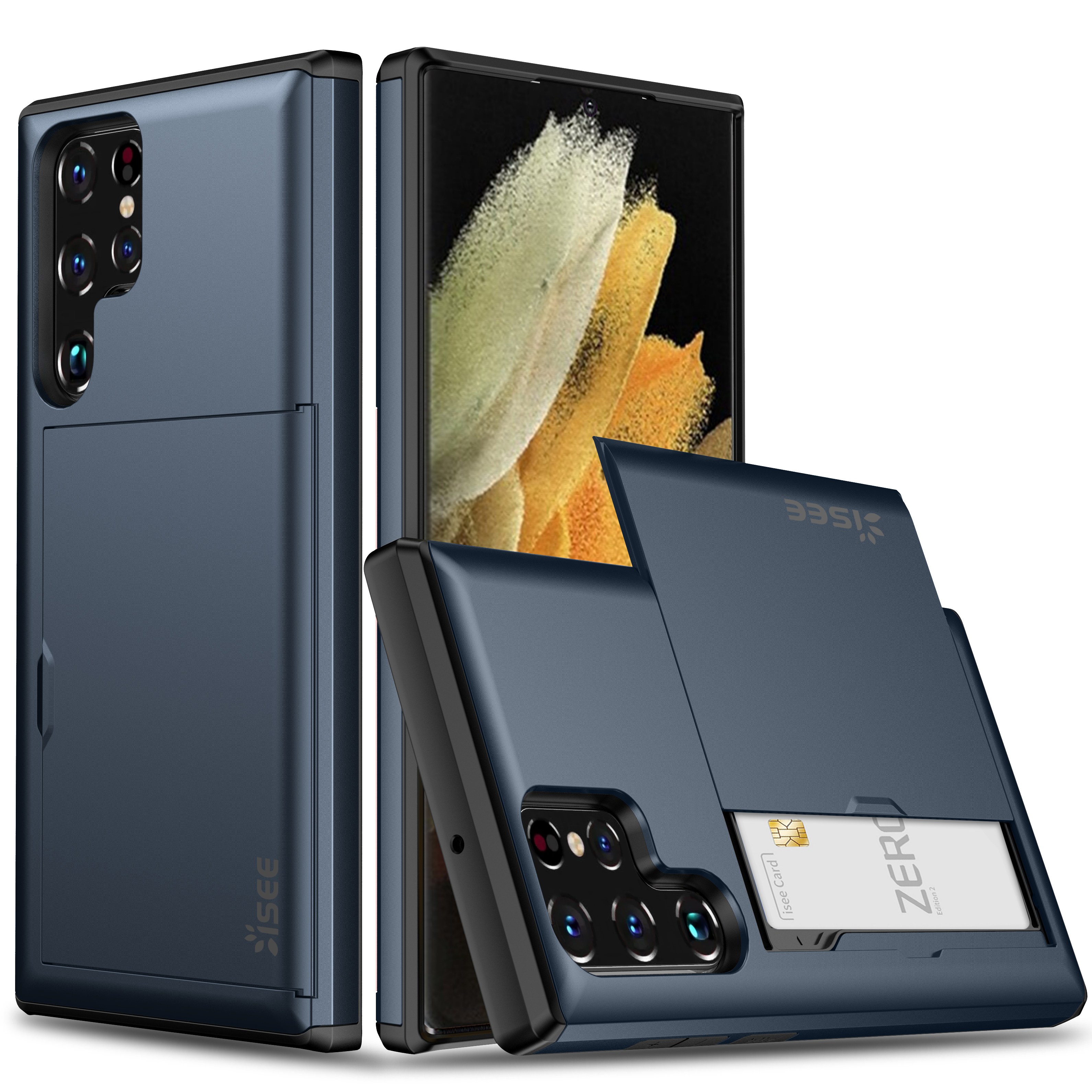 아이시(isee) 갤럭시S23/S23 플러스/S23 울트라 호환 슬라이드 카드 2장 수납 휴대폰 케이스 7,900원