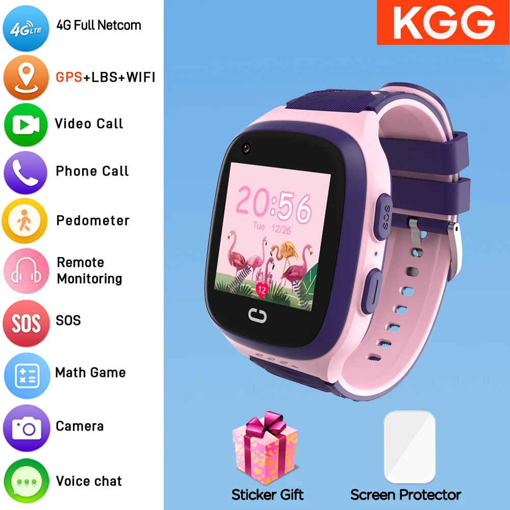 4G 키즈 스마트워치 폰 LT31 GPS 트래커 영상통화 와이파이 SOS HD 카메라 IP67 방수 어린이 (남아/여아용) 61,900원