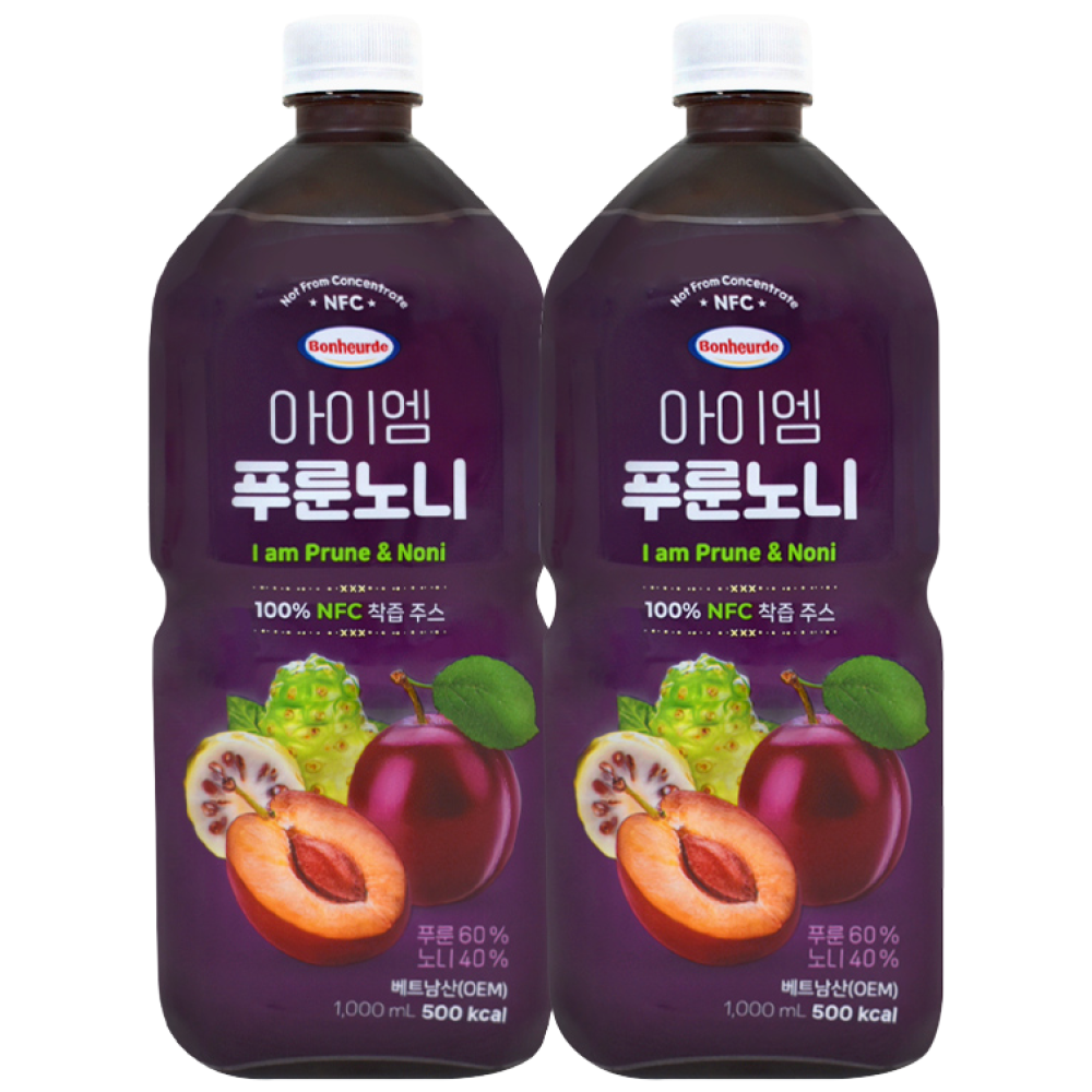 보넬드 아이엠 푸룬노니 100% NFC 착즙주스, 2개, 1L 29,900원